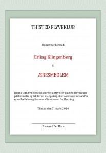 Æresmedlem Erling Klingenberg