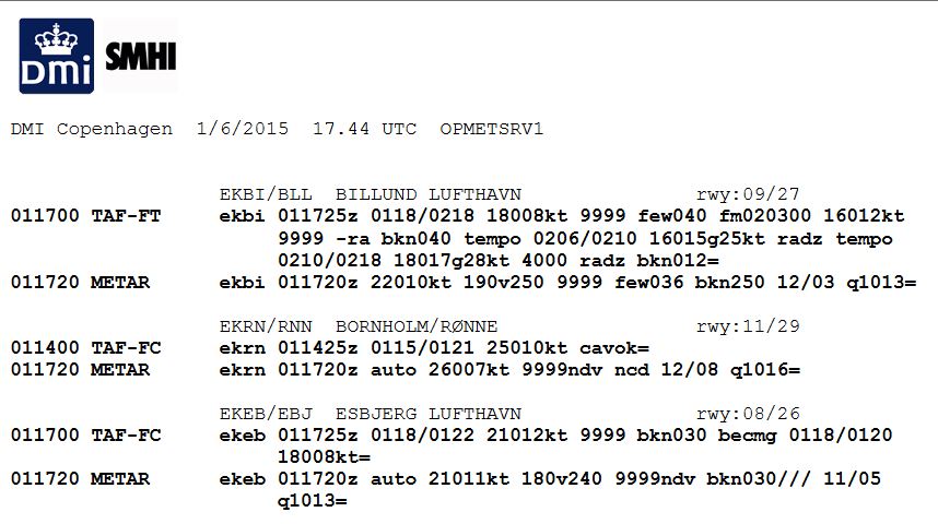 TAF og Metar